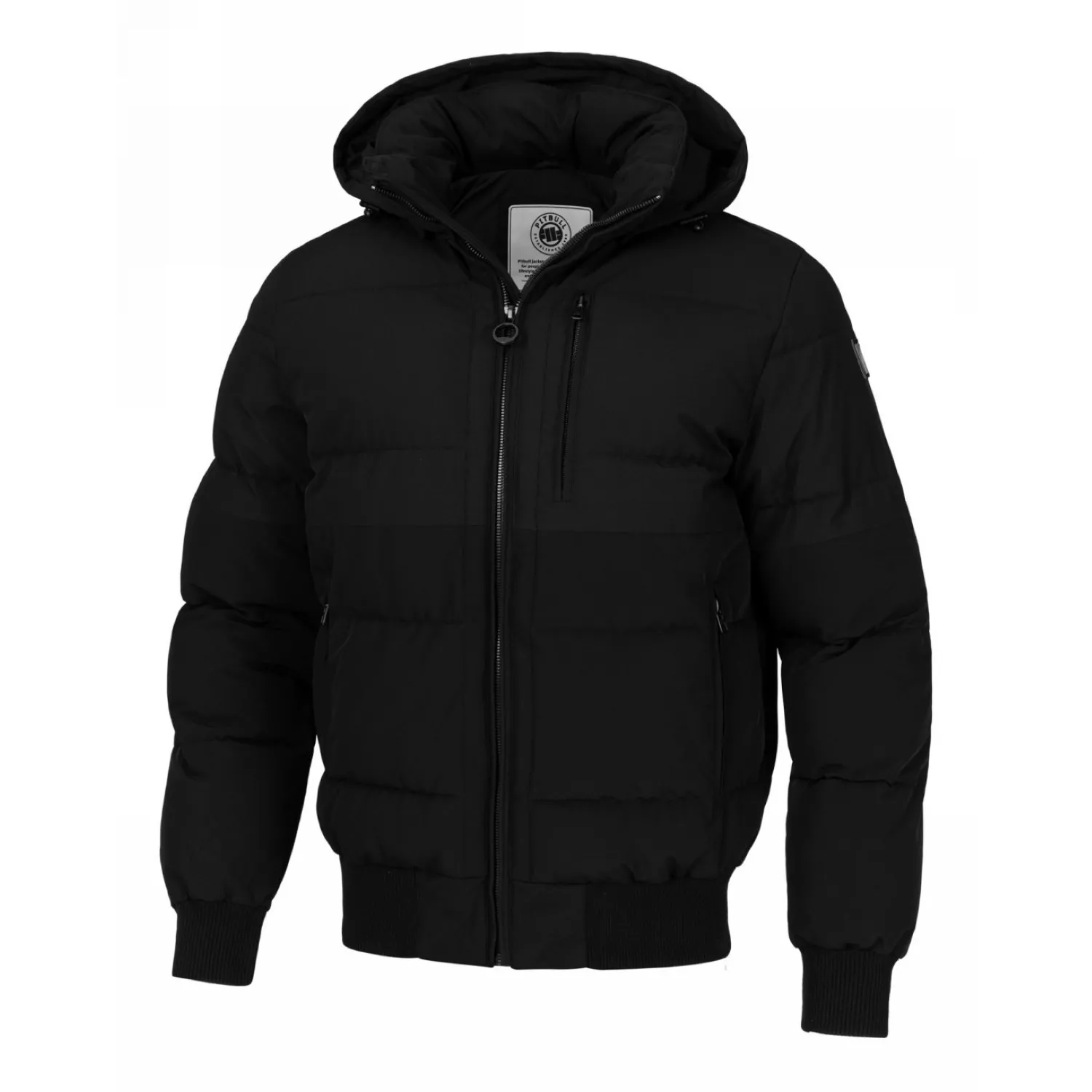 Kurtka zimowa z kapturem Pit Bull Patton '24 - Czarna