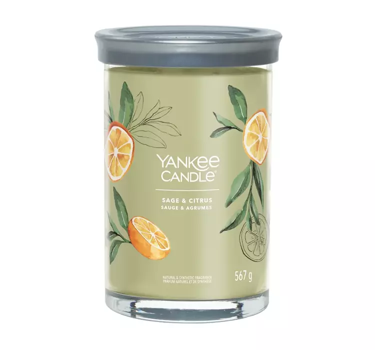 YANKEE CANDLE SIGNATURE ŚWIECA ZAPACHOWA TUMBLER SAGE & CITRUS 567G