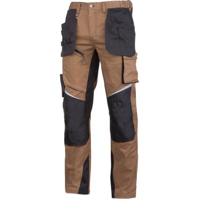 LAHTI PRO SPODNIE OCHRONNE ROBOCZE BRĄZOWO-CZARNE DO PASA SLIM-FIT, M, L4052202