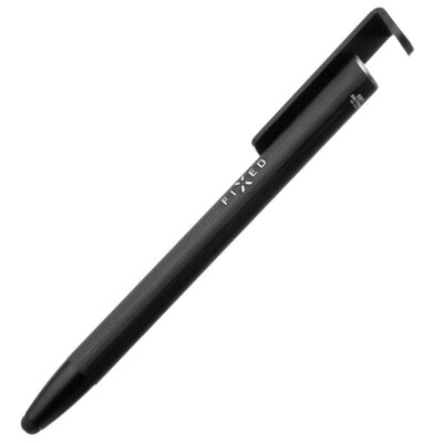 Rysik Fixed Pen 3 w 1 z podstawką, antybakteryjna powierzchnia, aluminiowy korpus, czarny