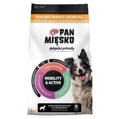 Pan Mięsko Mobility & Active M 3 kg Sucha Karma dla Psa