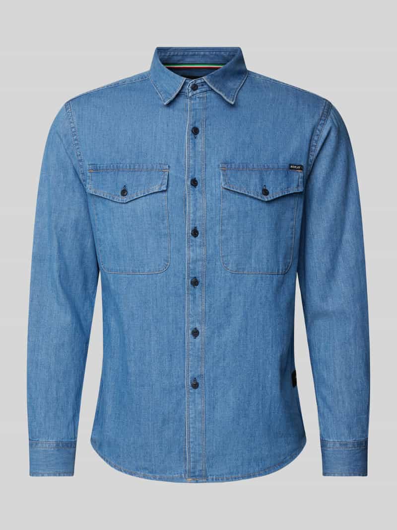 Koszula casualowa z kołnierzykiem typu kent