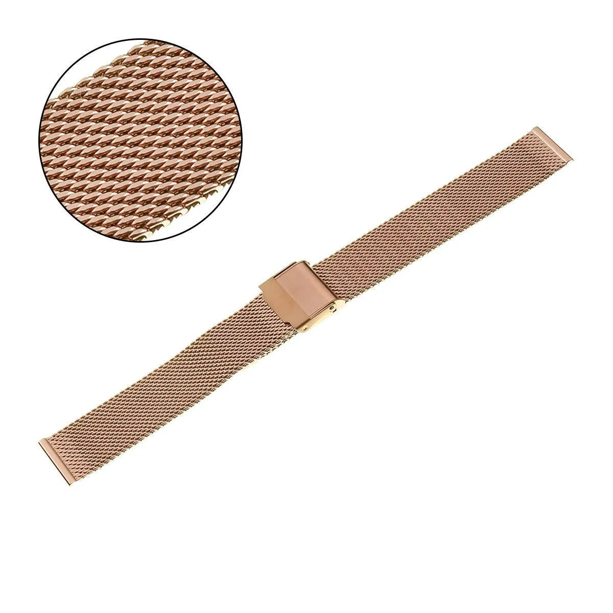 Różowozłota bransoletka gruba siatka do smartwatch zegarek 22 / 14 / 12 ★ % SALE % ★ Kup teraz, zapłać za 30 dni | GRATIS WYSYŁKA | ZWROT DO 365 DNI