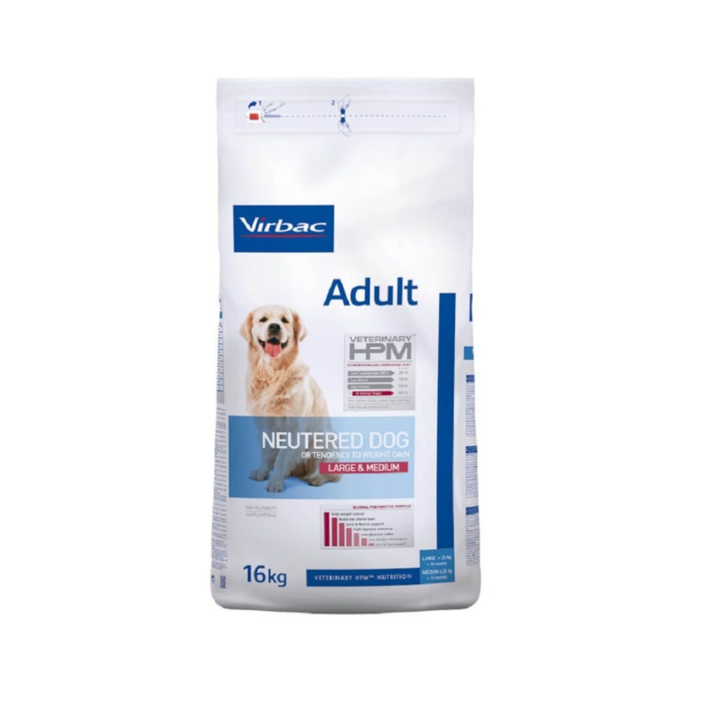 Virbac Veterinary HPM Adult Neutered Large & Medium - 16 kg