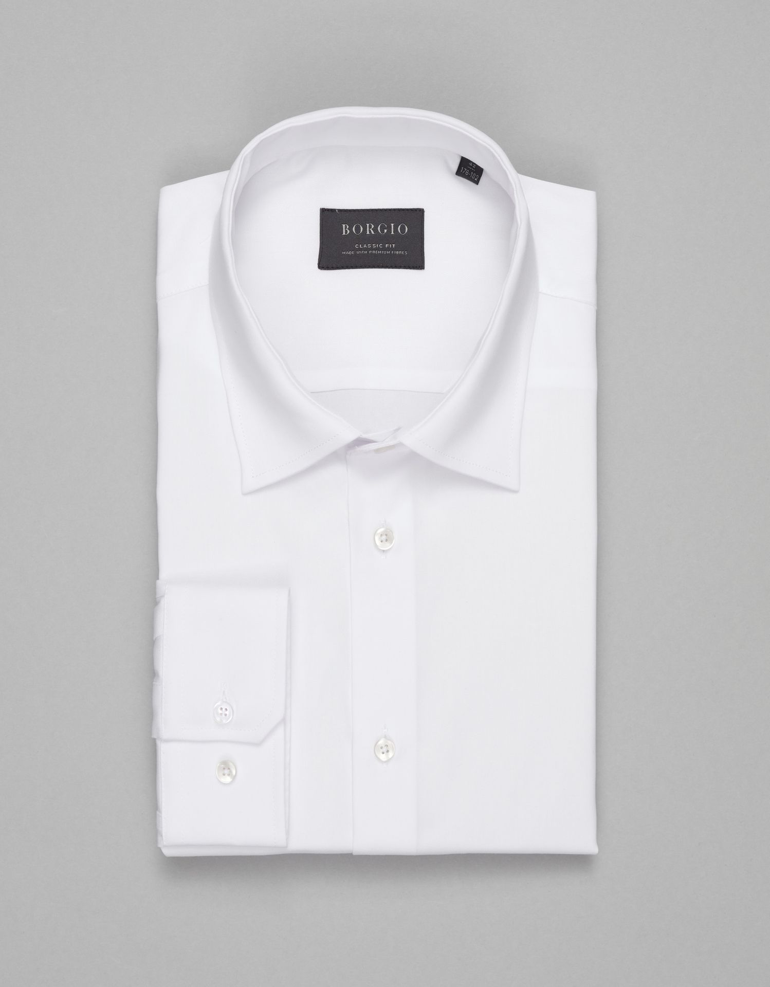 koszula lavello 00514 długi rękaw biały classic fit