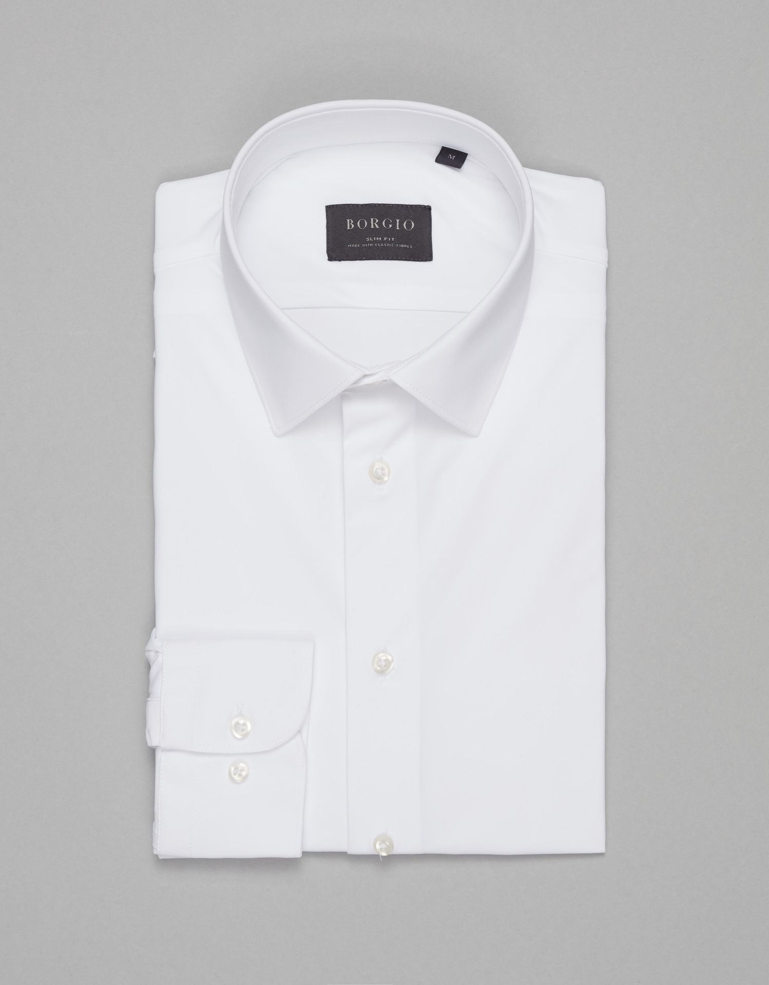 koszula ateleta 00506 długi rękaw biały slim fit