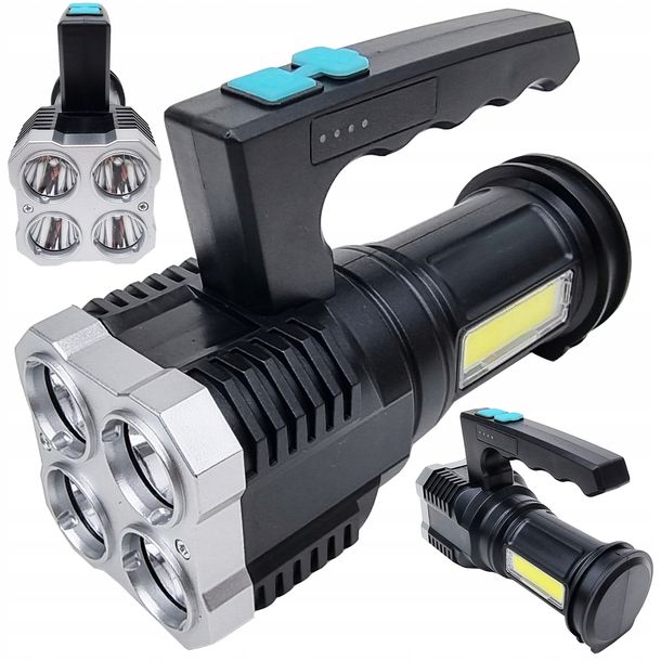 Latarka Akumulatorowa Usb Led Szperacz Reflektor
