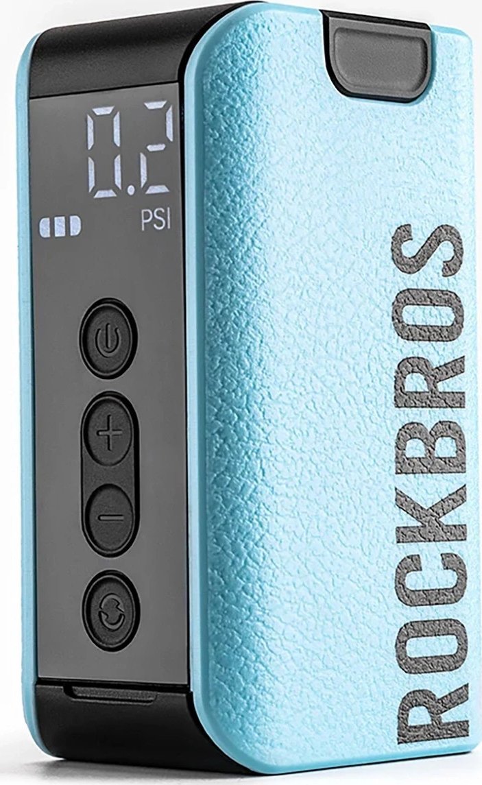 RockBros Pompka elektryczna 42520006001 z cyfrowym wyświetlaczem do opon / piłek / balonów - niebieska