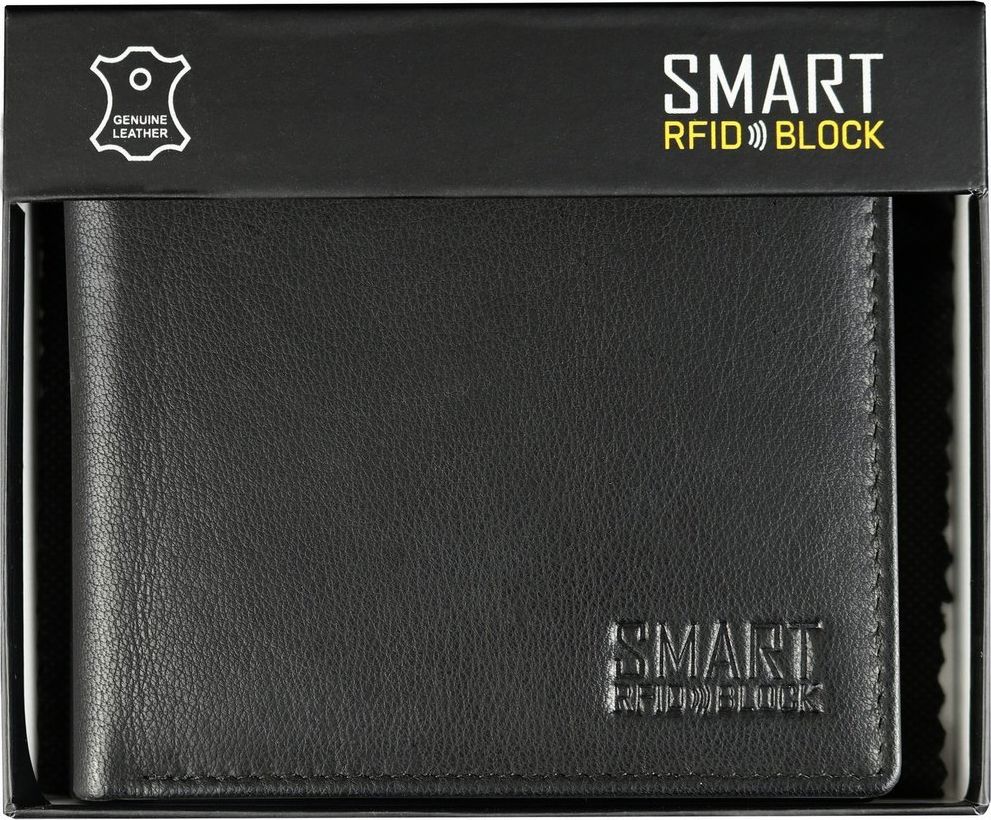 KORUMA Męski Antykradzieżowy Portfel RFID Chroni Karty Zbliżeniowe SM-901PBL Uniwersalny
