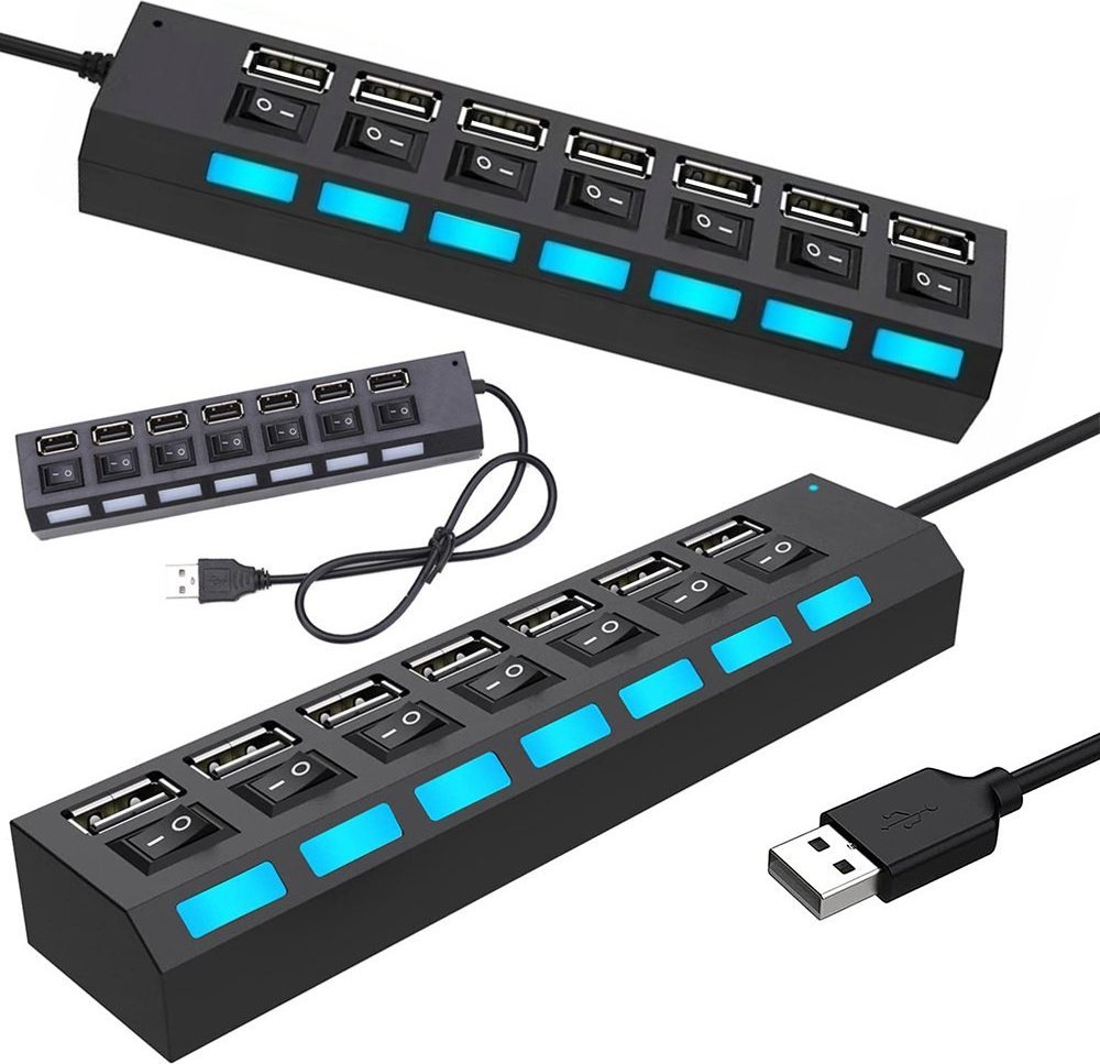 HUB USB Verk ROZGAŁĘŹNIK ROZDZIELACZ PORTÓW HUB USB 7X USB 2.0