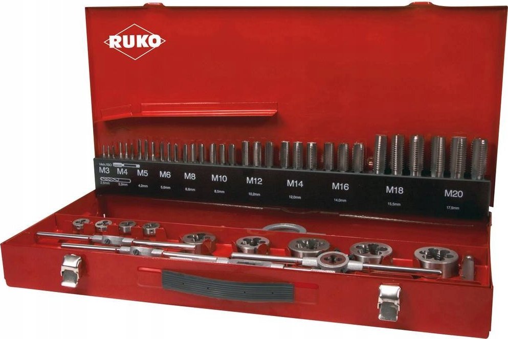 Sourcing Set of taps and taps RUKO HSS M3-M20, 54 pieces