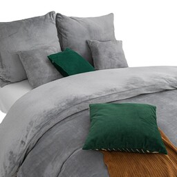 Spod Igły I Nitki Pościel z mikrofibry 160x200 Cozy szara miś pluszowa I23