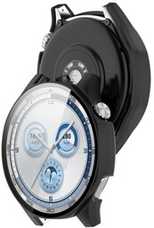 Bizon Etui ze szkłem do zegarka Case+Glass Watch do Huawei Watch GT 5 46 mm, czarne matowe