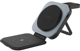 Fixed Ładowarka indukcyjna 3w1 MagFlex Alu, Qi, MagSafe, szara