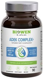 Witaminy ADEK Complex+ Biowen 90 Kapsułek Kompleksowe Wsparcie Zdrowia