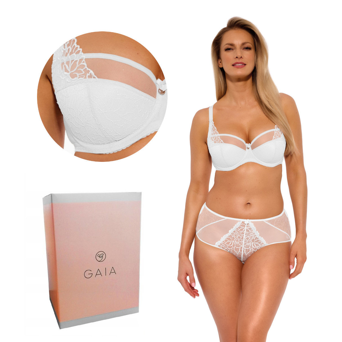 Biustonosz GAIA Semi-Soft Maja 1300 p����usztywniany bia��y  105C