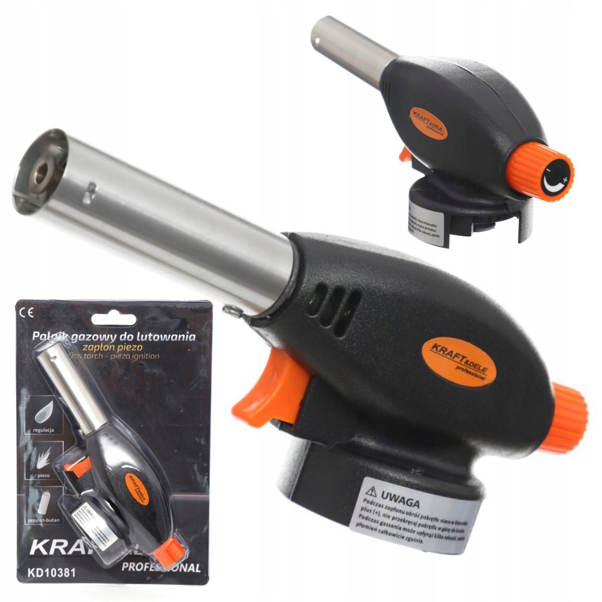 Palnik Gazowy Do Lutowania Na Kartusze Piezo Regulacja Kraft&Dele Kd10381