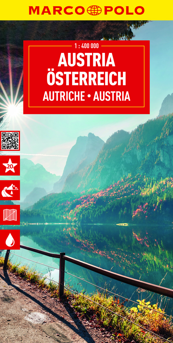Austria. Mapa drogowa. 1:400 000