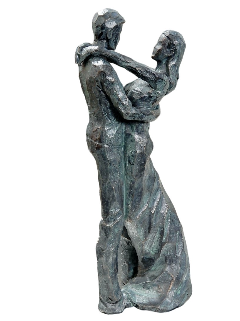 TAŃCZĄCA PARA FIGURKA DEKORACYJNA NOWOCZESNE WNĘTRZA 28 cm