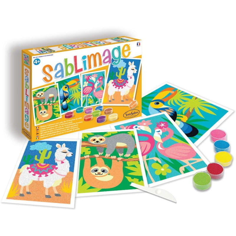 Zestaw do malowania piaskiem Sablimage  - Zwierzęta Tropikalne, SentoSphere