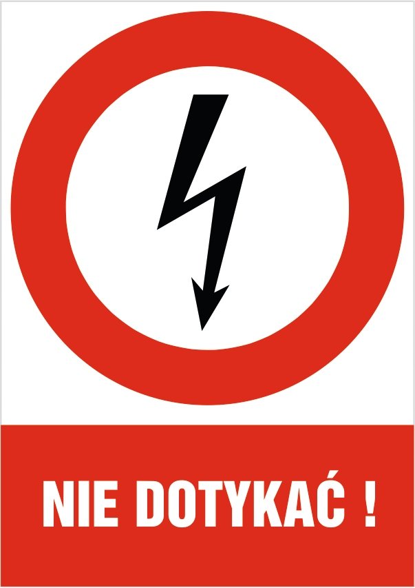 Tabliczka zakazu: Nie dotykać 30x42cm PCV 3mm
