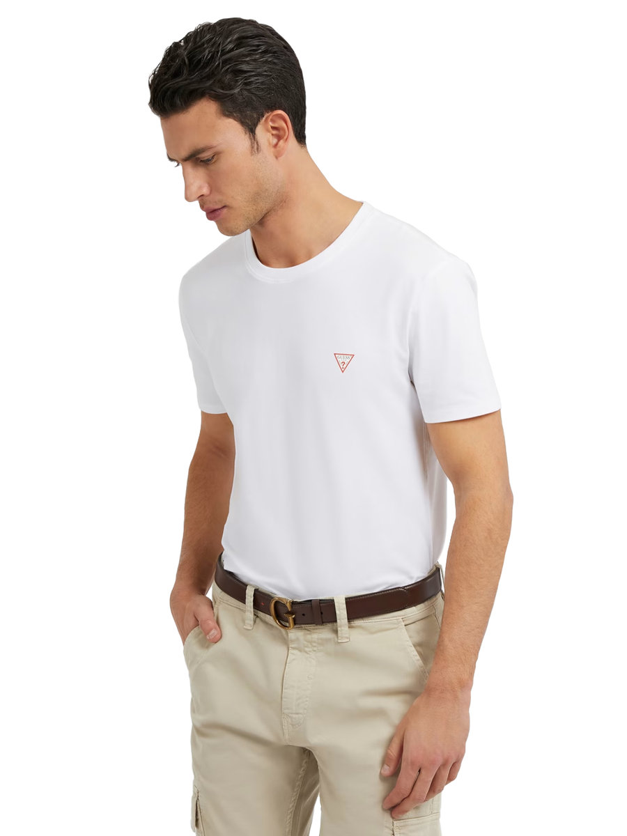 Guess Męski Biały T-Shirt Koszulka Krótki Rękaw Xl