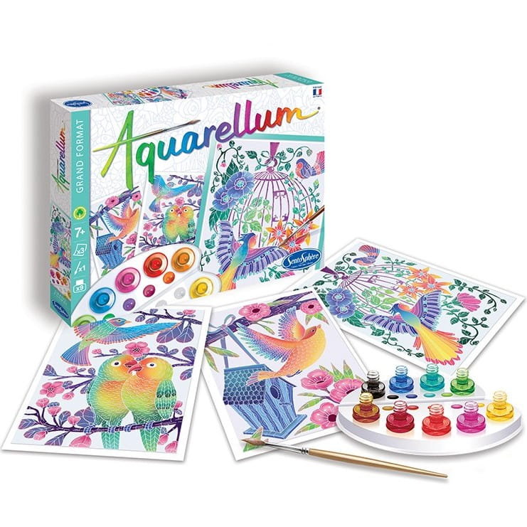 Zestaw do malowania Aquarellum - Ptaki, SentoSphere