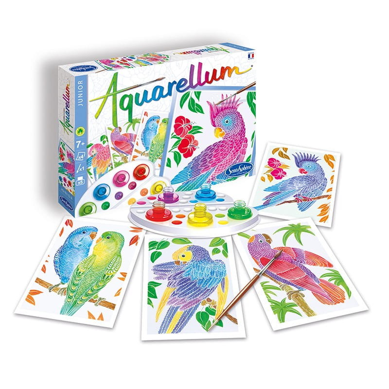 Zestaw do malowania Aquarellum Junior - Papugi, SentoSphere