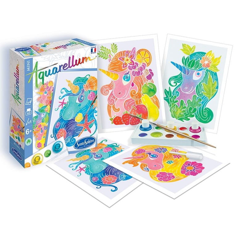 Zestaw do malowania Aquarellum Mini - Jednorożce, SentoSphere