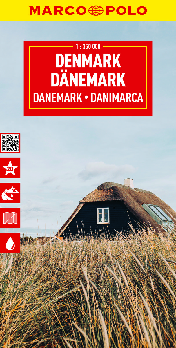 Dania. Mapa drogowa. 1:350 000