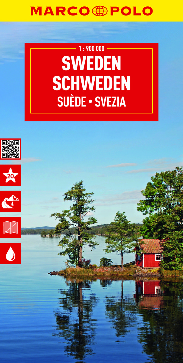 Szwecja. Mapa drogowa. 1:900 000