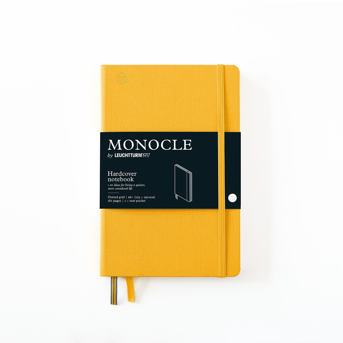 Notatnik Monocle by Leuchtturm1917 Paperback B6+, Twarda Oprawa, Kropki, Żółty