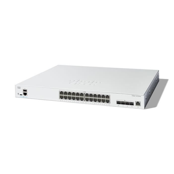 Przełącznik Cisco Catalyst 1300-24XT — inteligentny — połączenie 24 x 10 Gigabit Ethernet + 4 x 10 Gigabit SFP+/RJ-45