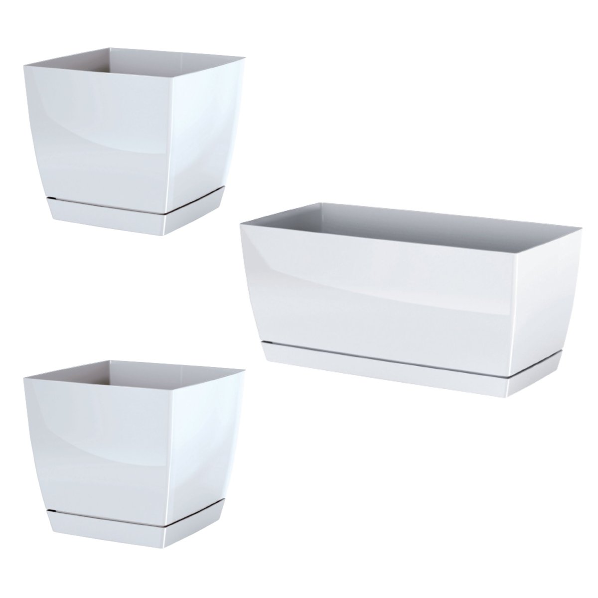 Zestaw doniczek COUBI DUKP155, DUPP300 Doniczka + podstawka