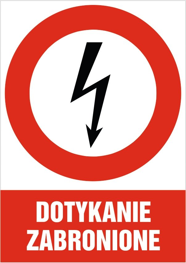 Tabliczka zakazu: Dotykanie zabronione 30x42cm PCV 3mm