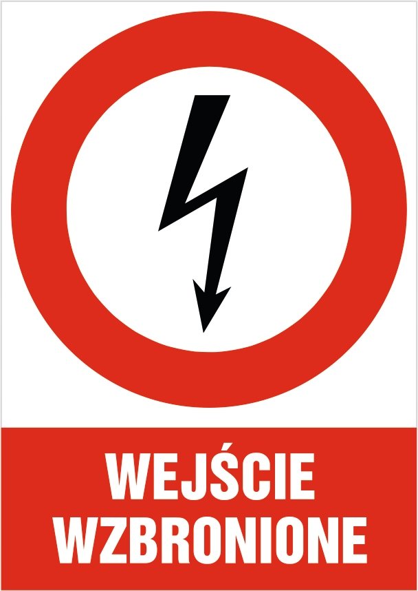 Naklejka zakazu: Wejście wzbronione 30x42cm