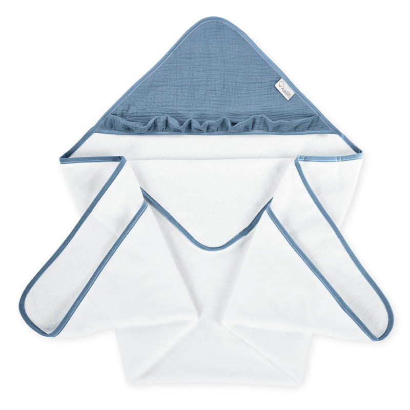 Okrycie kąpielowe dla niemowląt Cotton Color - Niebieskie, Albero Mio