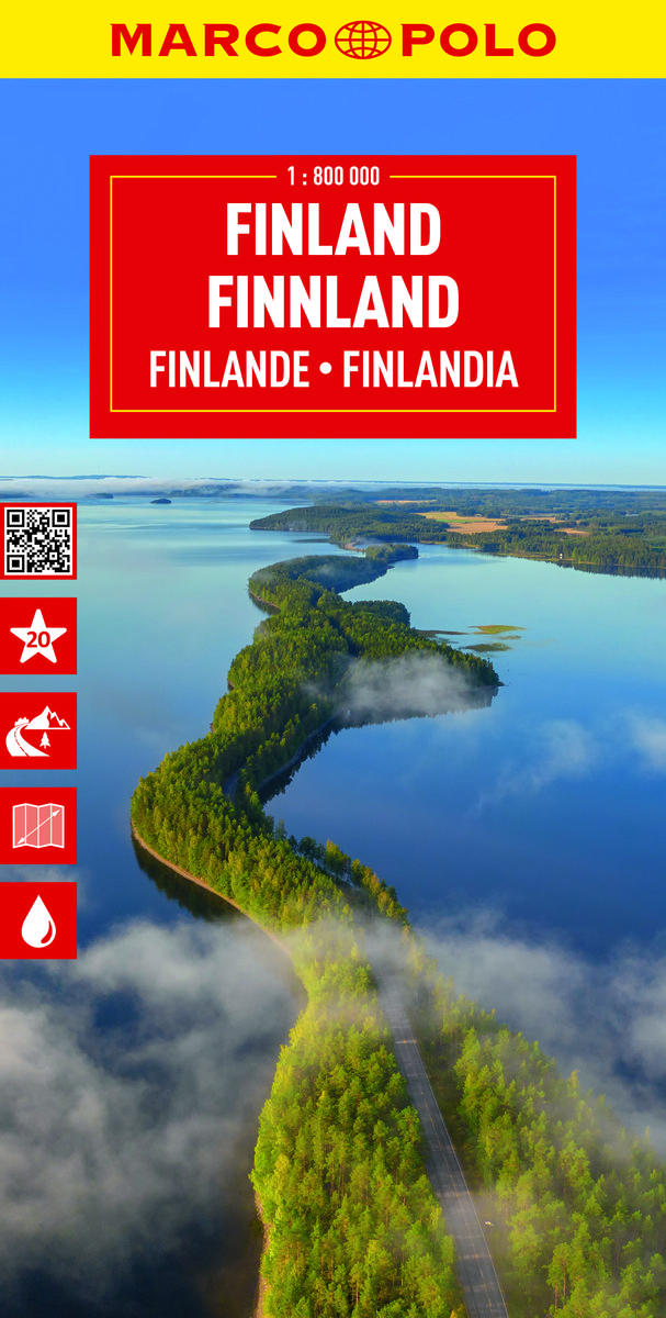Finlandia. Mapa drogowa. 1:350 000