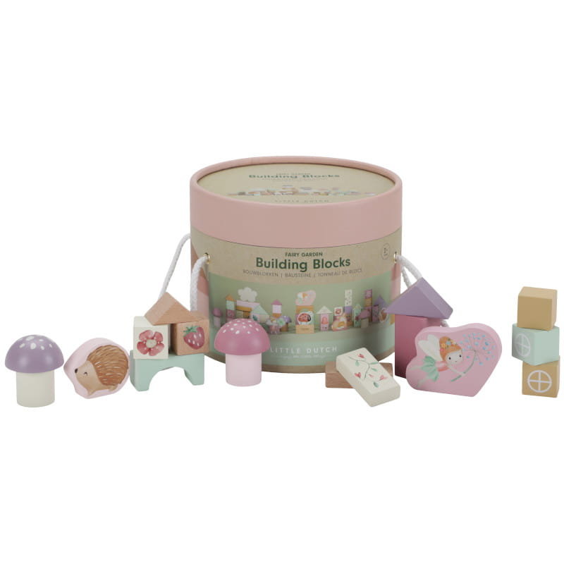 Zestaw drewnianych klocków Fairy Garden 50 sztuk, Little Dutch
