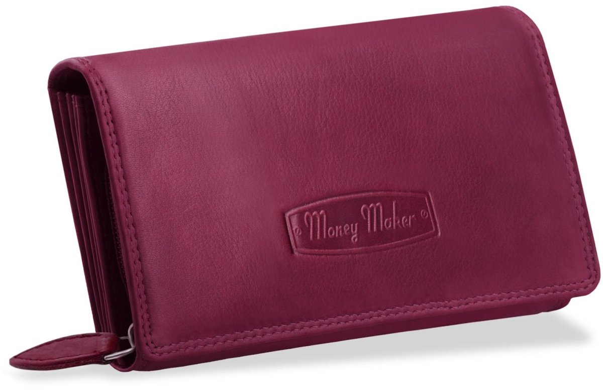 Skórzany portfel damski skóra system rfid pakowny miękka portmonetka