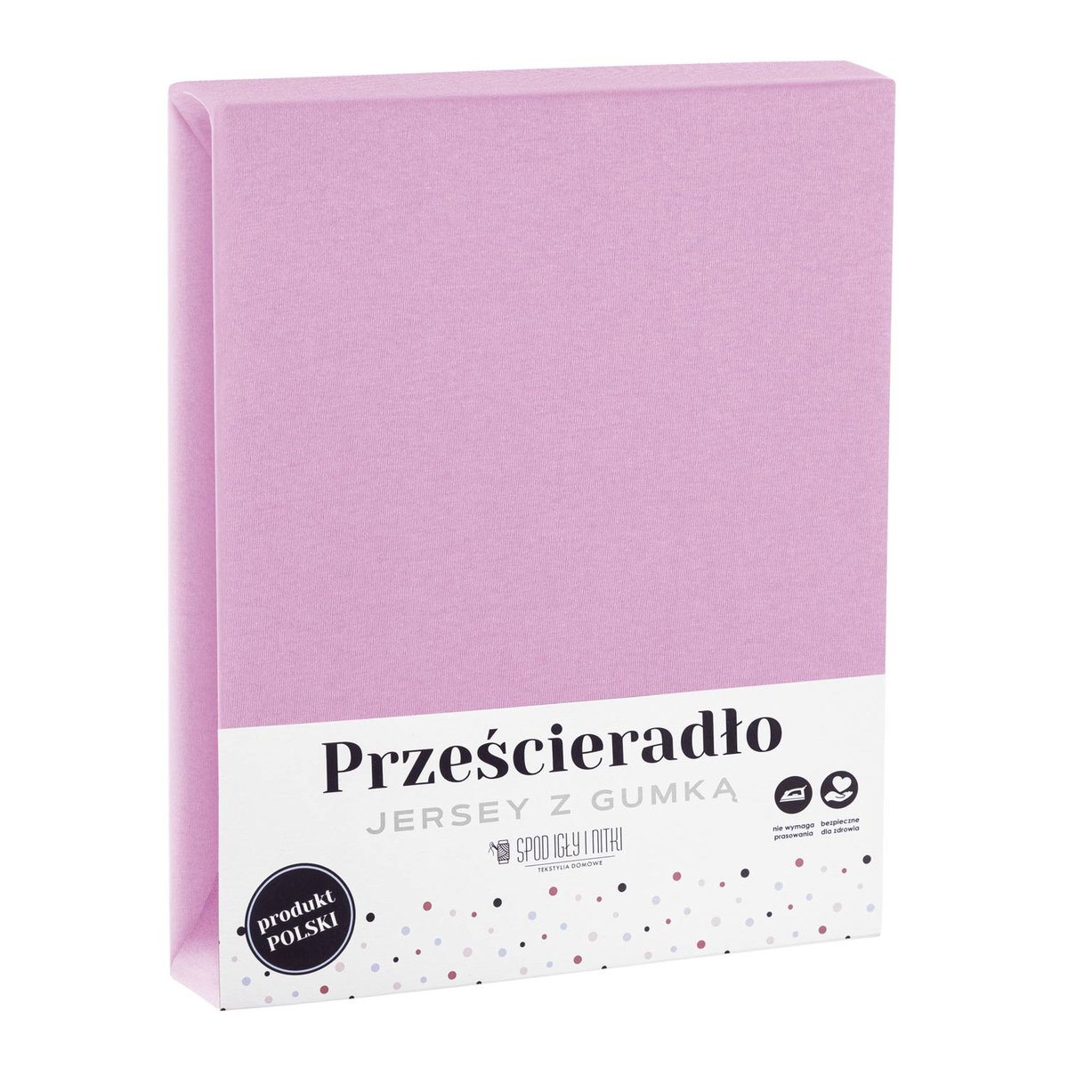 Spod Igły i Nitki Prześcieradło Jersey z gumką 120x200 cm wrzosowe