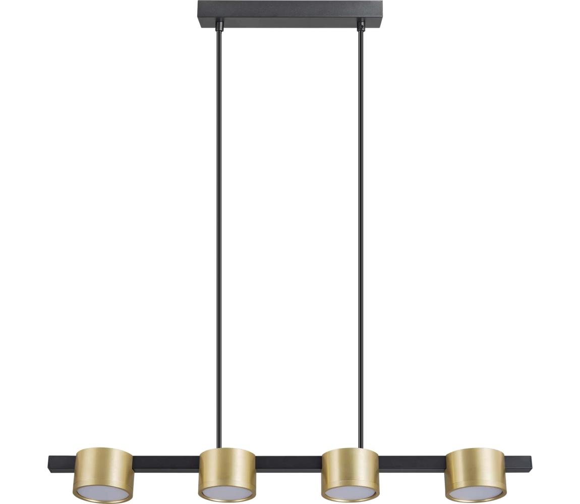 LED Żyrandol na lince MIRELLA 4xGX53/6W/230V złoty/czarny