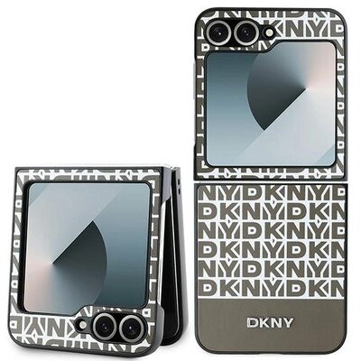 DKNY Repeat Pattern Bottom Stripe do Galaxy Z Flip 6 Brązowy