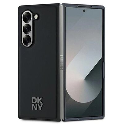 DKNY Plain Leather Metal Stack Logo MagSafe DKHMZFD6PSMCSLK do Samsung Galaxy Z Fold6