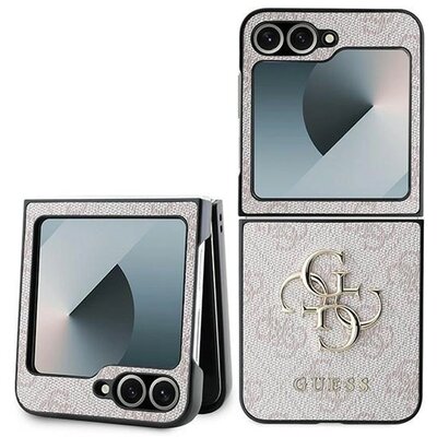 Guess GUHCZF64GMGPI Z Flip6 F741 różowy/pink Leather 4G Metal Logo