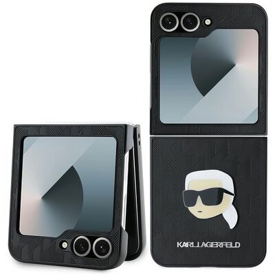 Karl Lagerfeld KLHCZF6PGKSKIHK Z Flip6 F741czarny/black Saffiano Monogram