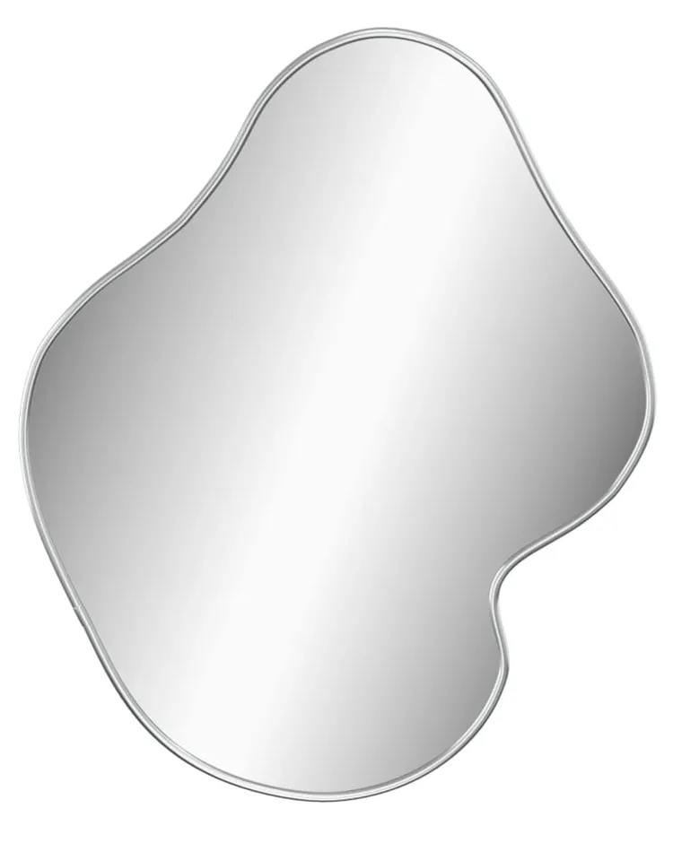 Srebrne eleganckie lustro wiszące 60x50 cm Z0-G30