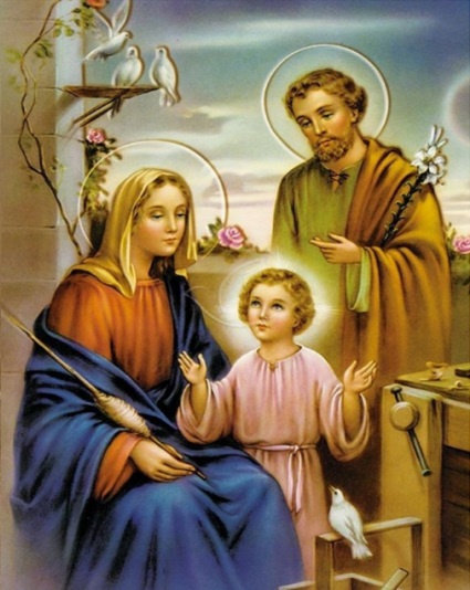 Diamentowa Mozaika Święte Święta Rodzina30x40 Cm