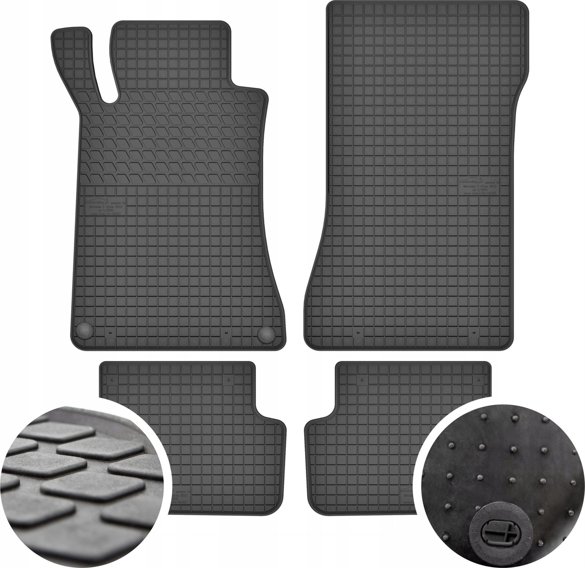 GeyerHosaja Dywaniki gumowe do Mercedes Benz C W203 2000-2007