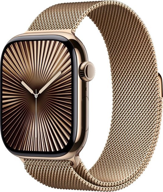 Apple Watch 10 GPS + Cellular 46mm Gold Titanium Milanese Loop Złoty